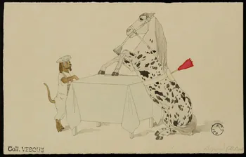 partie d'un ensemble de dessins Leopard (M. Rowl.) 1968.102.2626.1 Photo Mucem