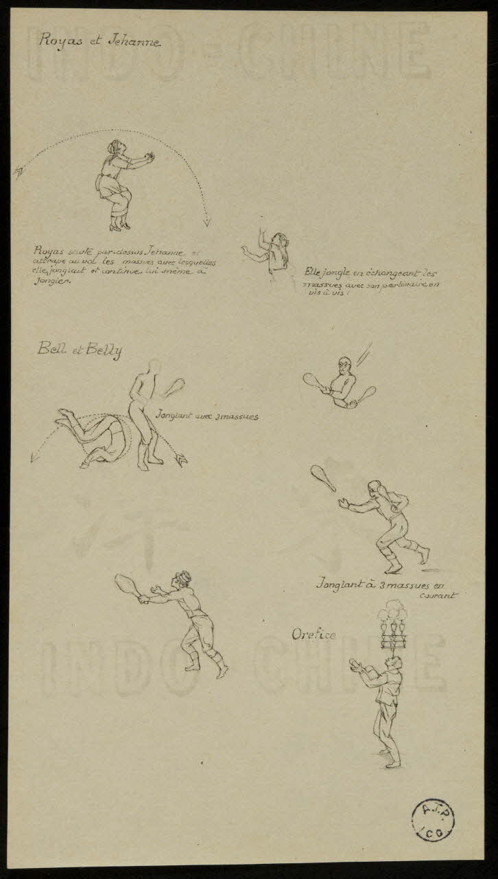 partie d'un ensemble de dessins Royas et Jehanne  Bell et Belly  Orefice 1968.102.2630 Photo Mucem