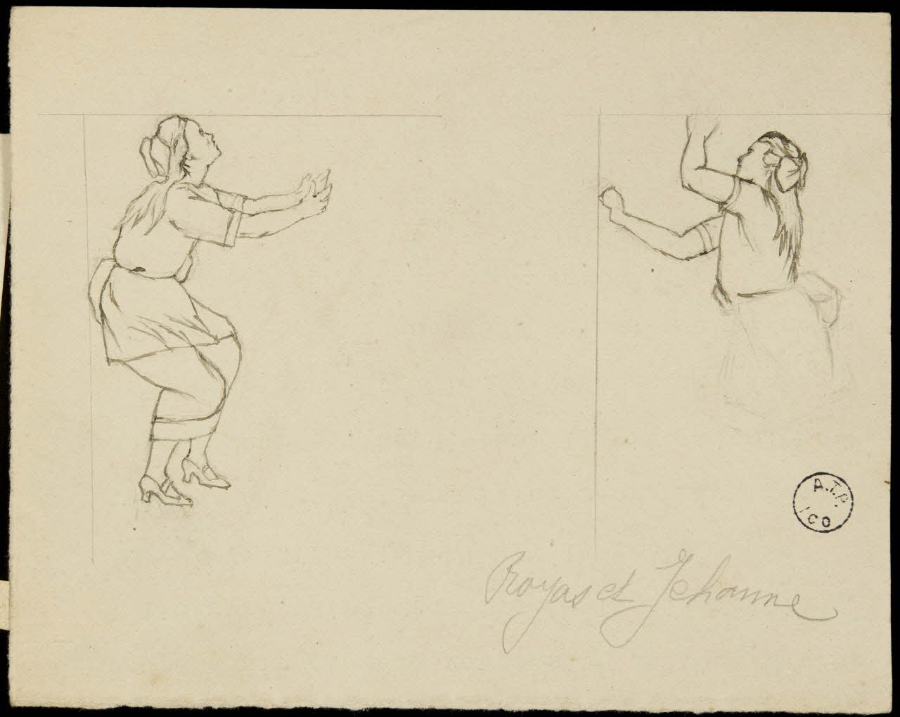 partie d'un ensemble de dessins Royas et Jehanne 1968.102.2632.2 Photo Mucem