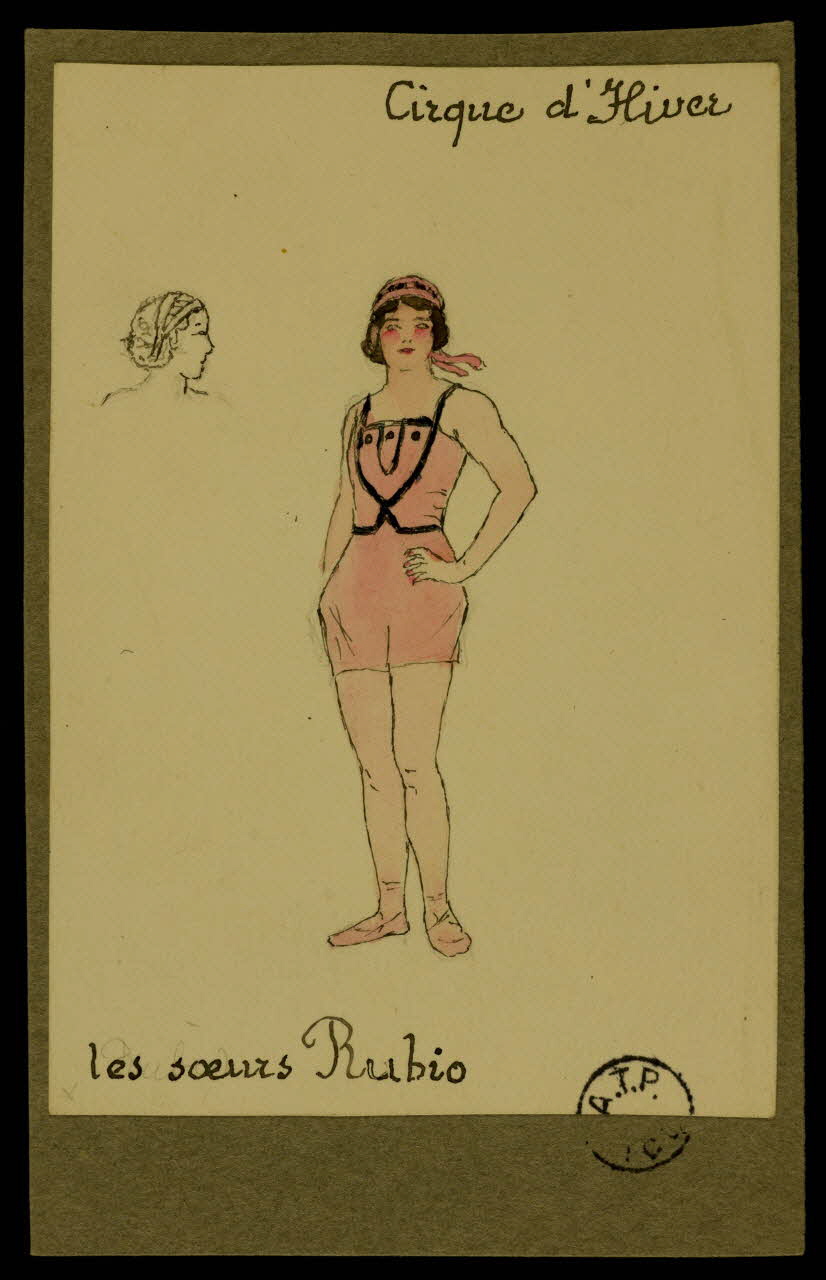 partie d'un ensemble de dessins les soeurs Rubio 1968.102.2634.1 Photo Mucem