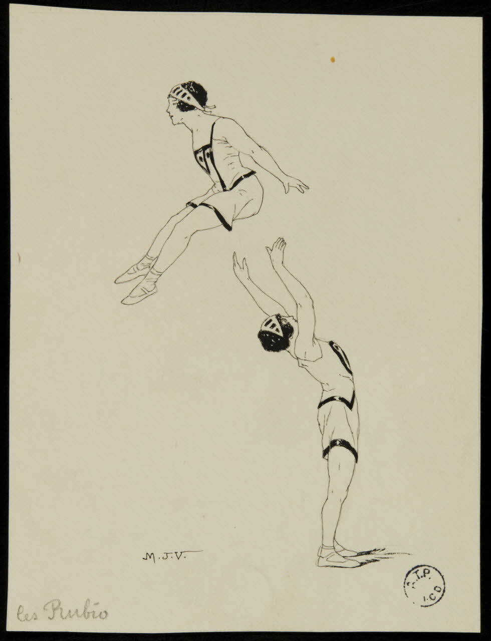 partie d'un ensemble de dessins les Rubio 1968.102.2634.4 Photo Mucem