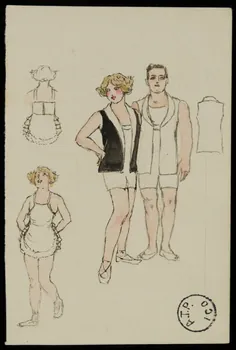 partie d'un ensemble de dessins Couple d'artistes 1968.102.2637.1 Photo Mucem