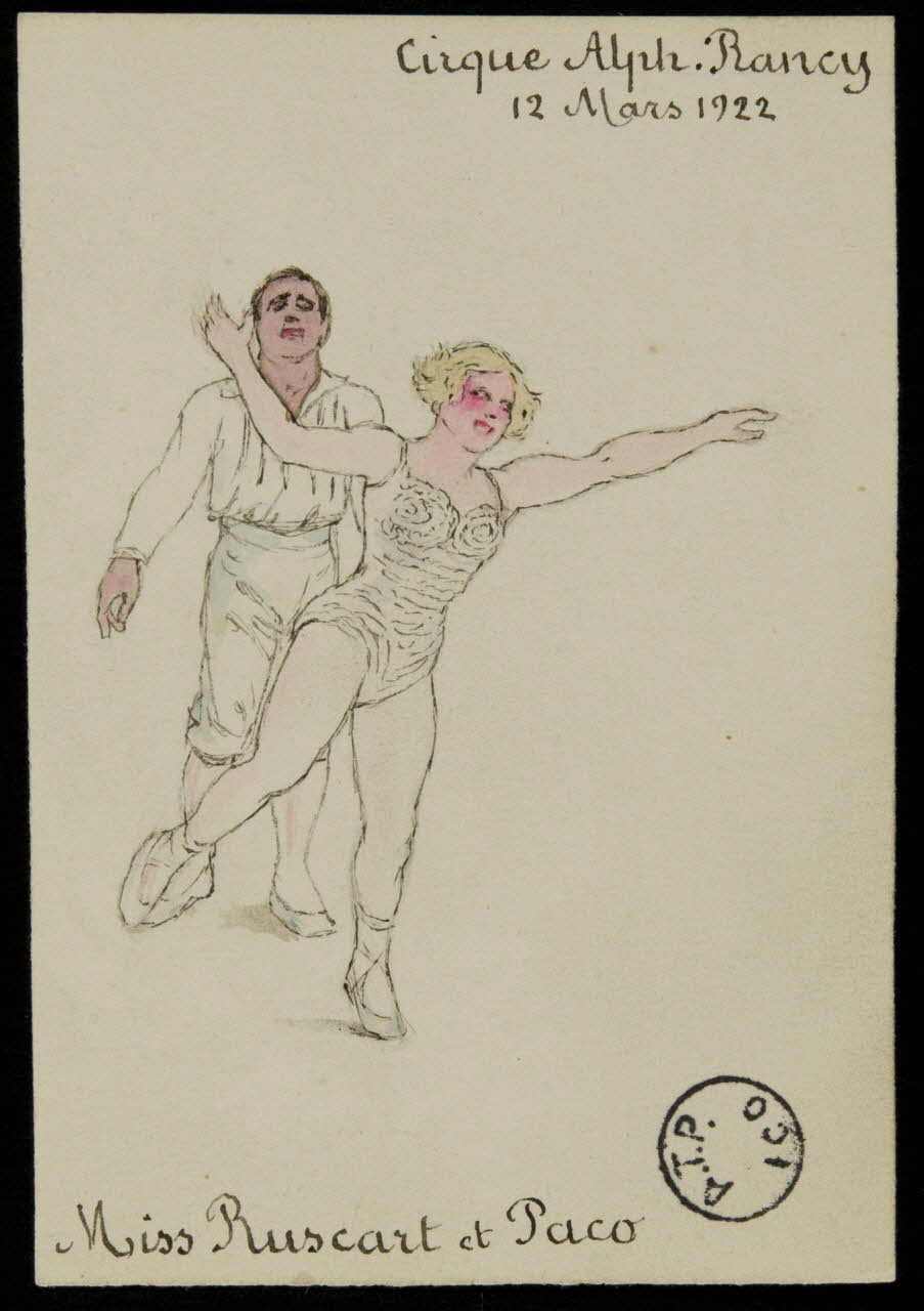 partie d'un ensemble de dessins Miss Ruscart et Paco 1968.102.2637.2 Photo Mucem