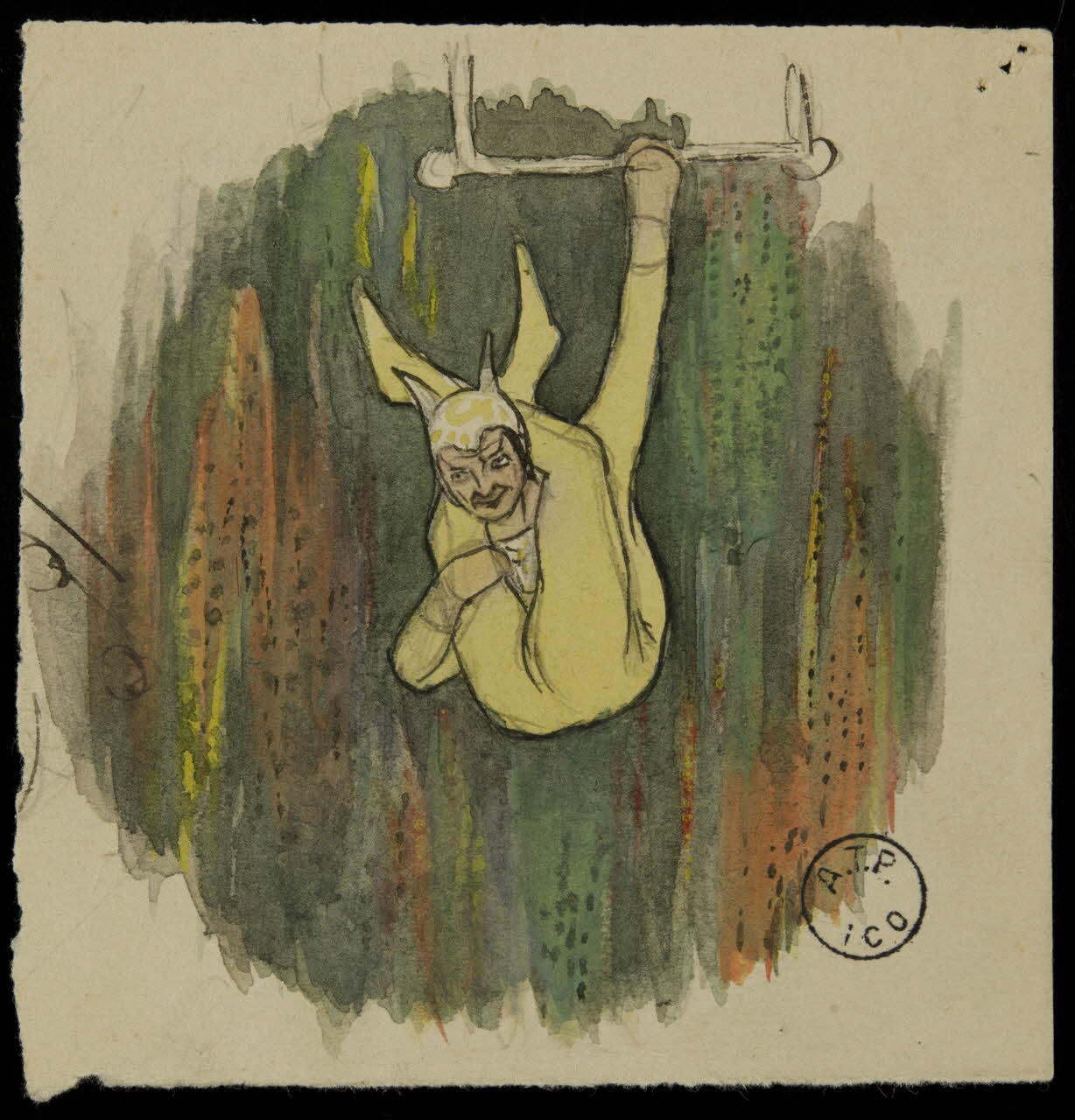 partie d'un ensemble de dessins Trapéziste 1968.102.2642.4 Photo Mucem