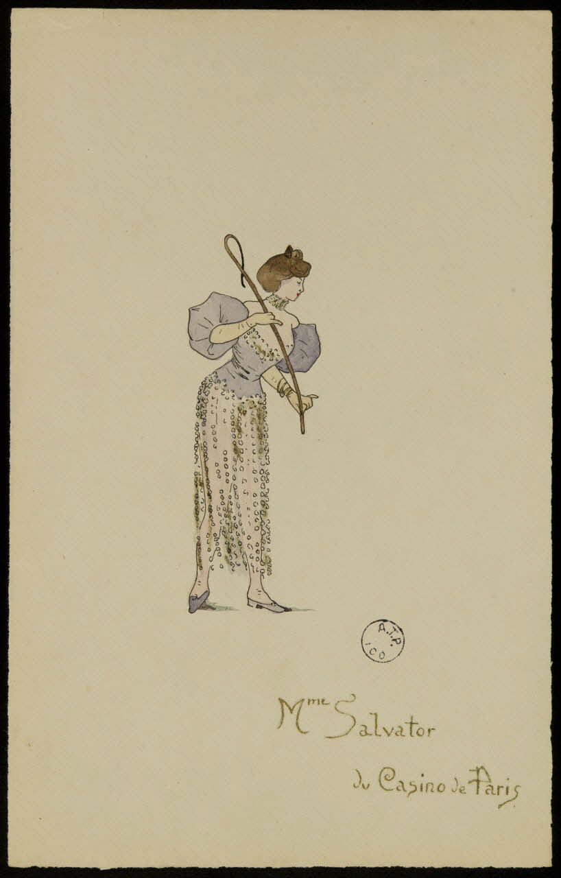 partie d'un ensemble de dessins Mme Salvator  du Casino de Paris 1968.102.2644 Photo Mucem