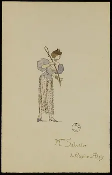 partie d'un ensemble de dessins Mme Salvator  du Casino de Paris 1968.102.2644  Photo Mucem