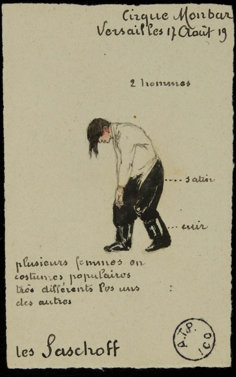 partie d'un ensemble de dessins les Saschoff 1968.102.2648 Photo Mucem