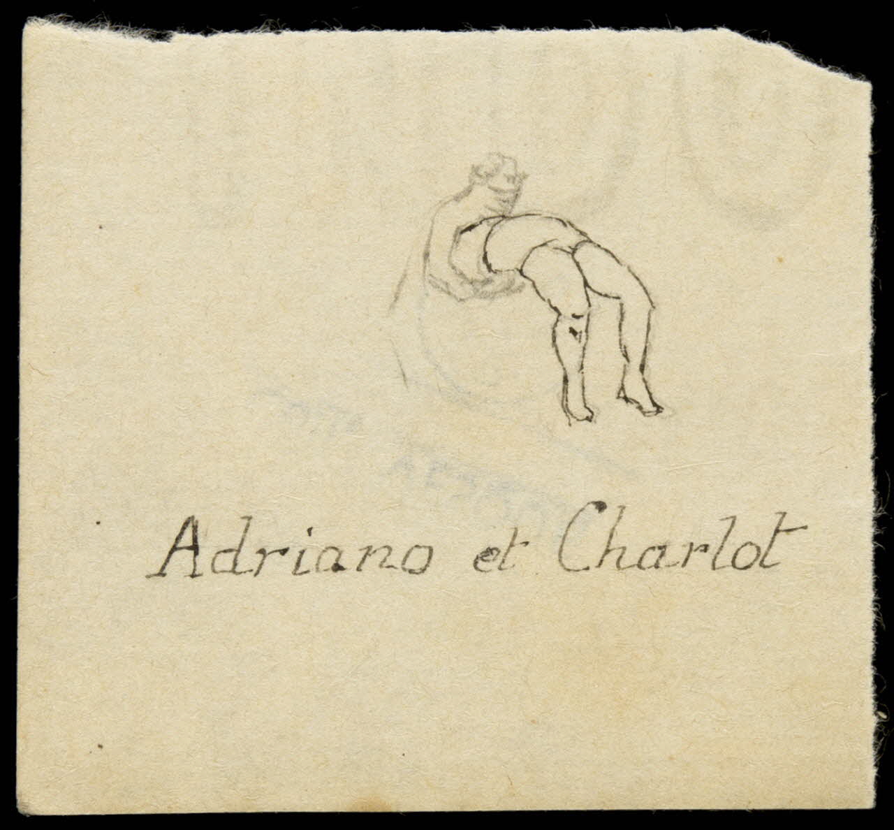partie d'un ensemble de dessins Adriano et Charlot 1968.102.265 Photo Mucem
