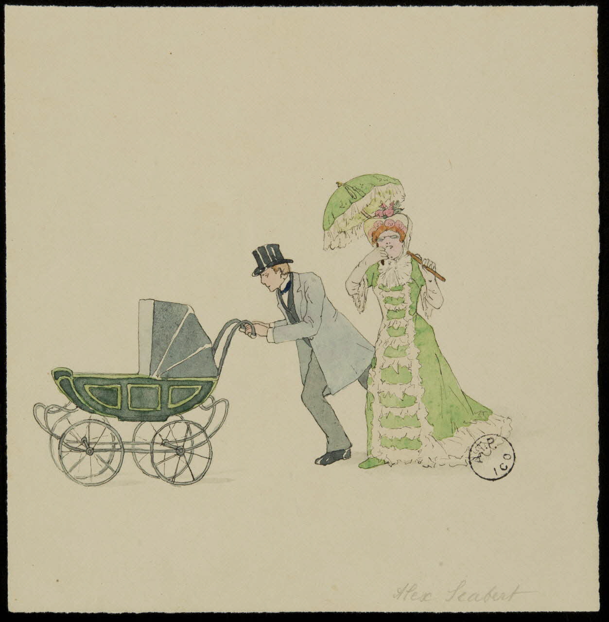 partie d'un ensemble de dessins Alex Scabert 1968.102.2651 Photo Mucem