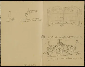 partie d'un ensemble de dessins Cage aux lions 1968.102.2653 Photo Mucem
