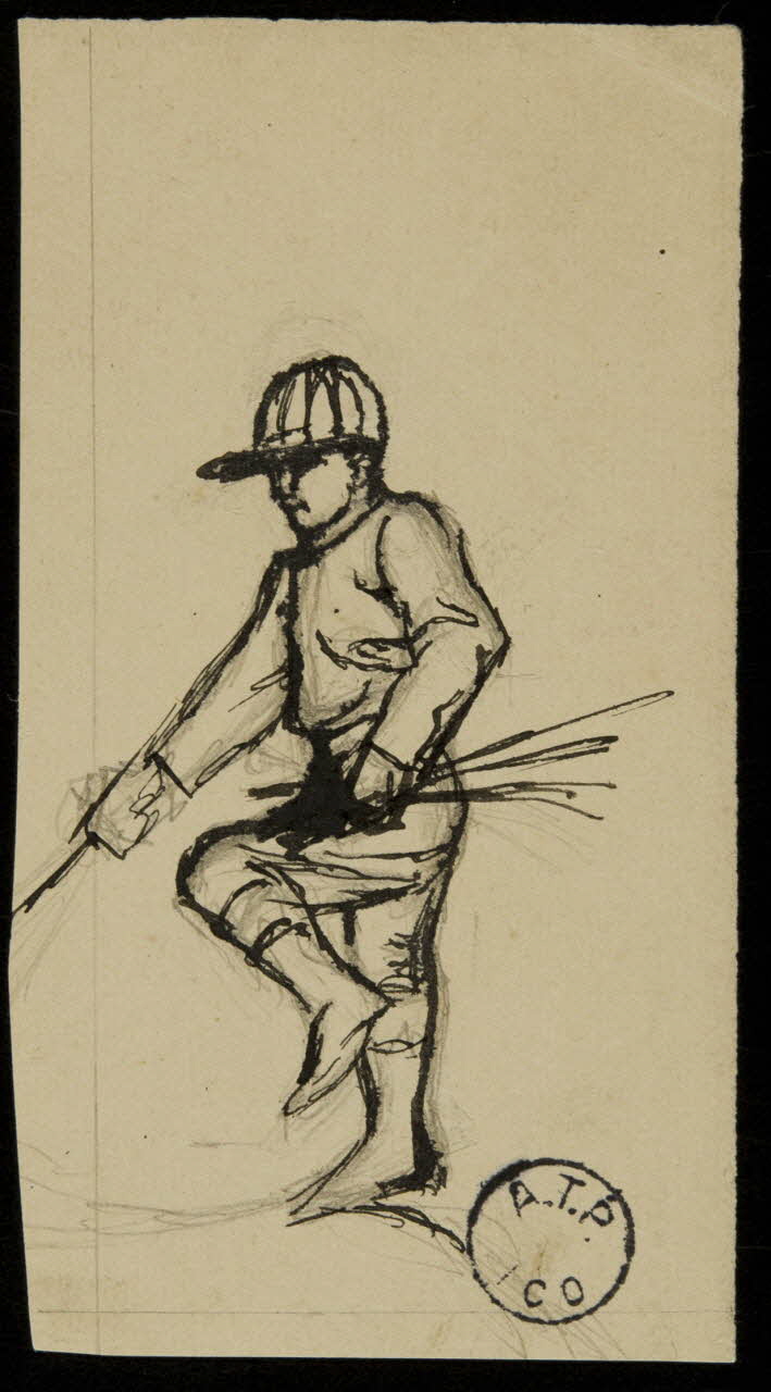 partie d'un ensemble de dessins Jockey 1968.102.2655.7 Photo Mucem