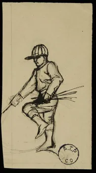 partie d'un ensemble de dessins Jockey 1968.102.2655.7 Photo Mucem