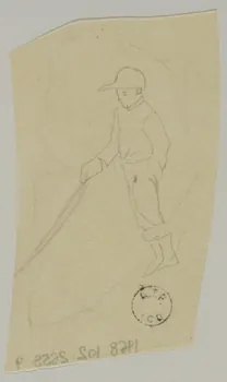 partie d'un ensemble de dessins Jockey 1968.102.2655.9 Photo Mucem