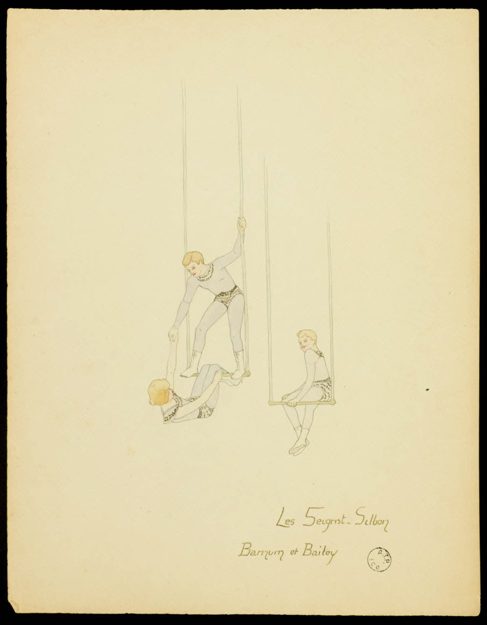 partie d'un ensemble de dessins Les Seigrist - Silbon 1968.102.2661.2 Photo Mucem
