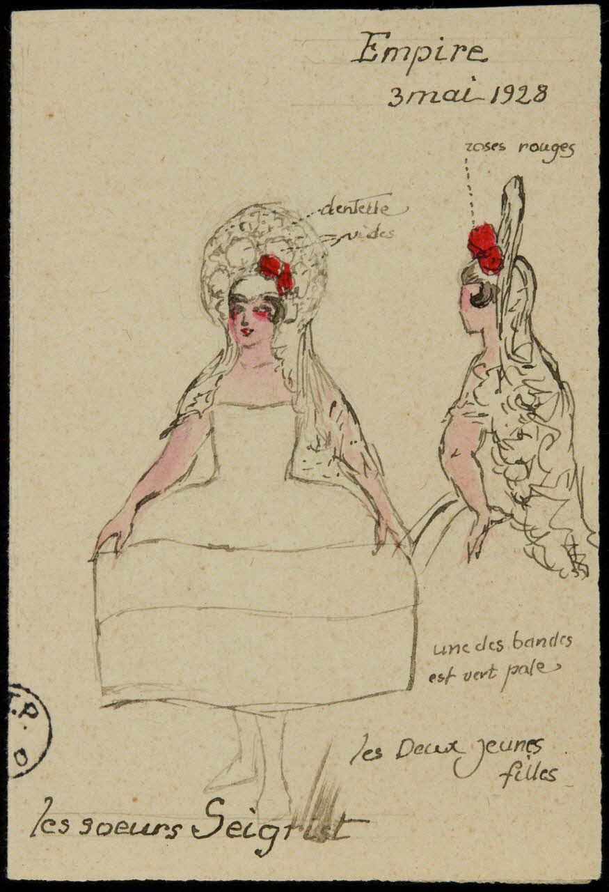 partie d'un ensemble de dessins les soeurs Seigrist 1968.102.2662 Photo Mucem