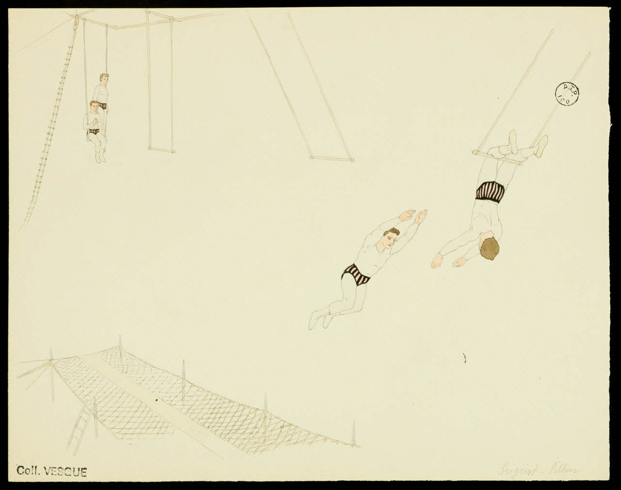 partie d'un ensemble de dessins Seigeist - Silbon 1968.102.2663.1 Photo Mucem