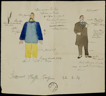 partie d'un ensemble de dessins Severus Shaffer [illisible] 1968.102.2667.1 Photo Mucem