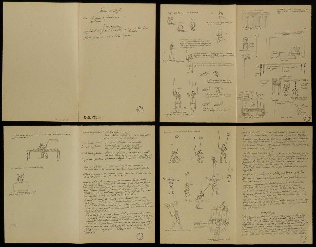 partie d'un ensemble de dessins Severus Shäffer 1968.102.2669.1/4 Photo Mucem