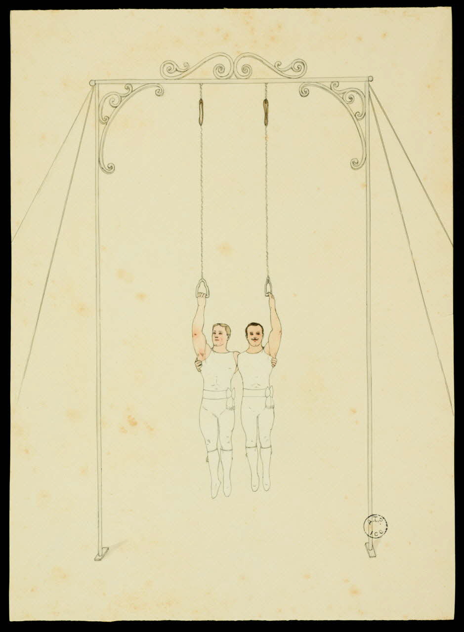 partie d'un ensemble de dessins Gymnastes 1968.102.2670.4 Photo Mucem
