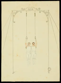 partie d'un ensemble de dessins Gymnastes 1968.102.2670.4 Photo Mucem