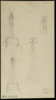 partie d'un ensemble de dessins Les Silvas  Olympia 1968.102.2674.2  Photo Mucem