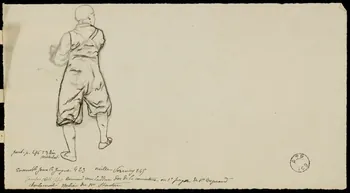 partie d'un ensemble de dessins Clown de dos 1968.102.2677.8 Photo Mucem