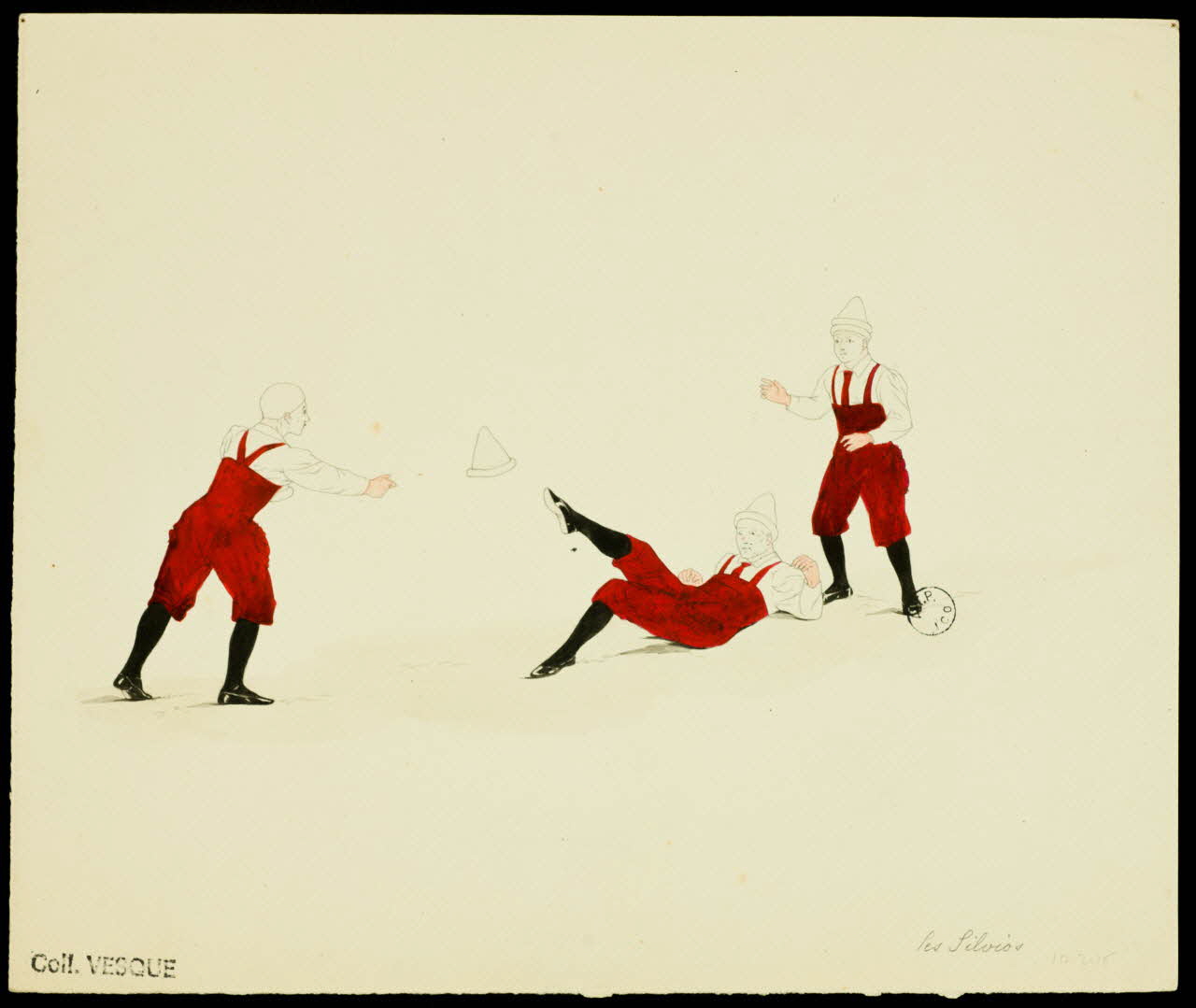 partie d'un ensemble de dessins les Silvios 1968.102.2678.2 Photo Mucem