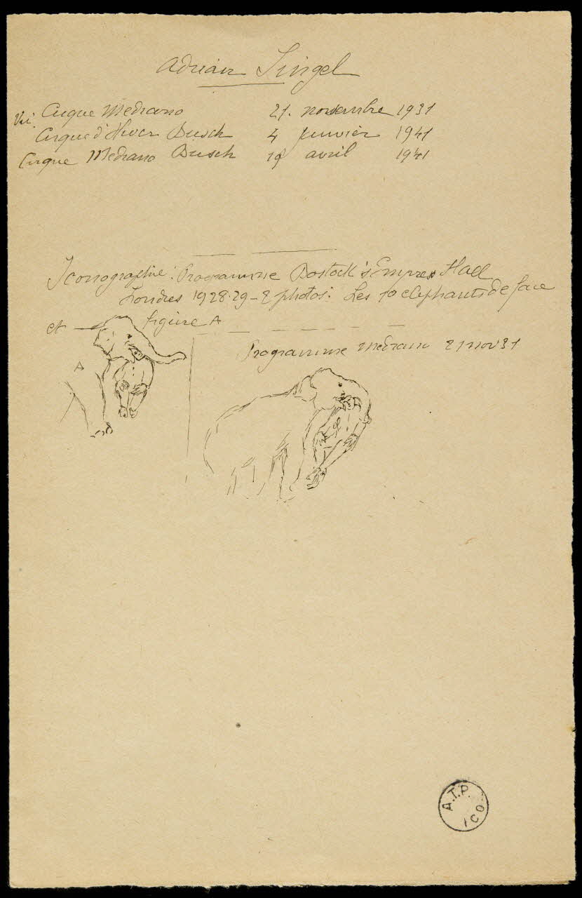 partie d'un ensemble de dessins Adrian Singel 1968.102.2679 Photo Mucem