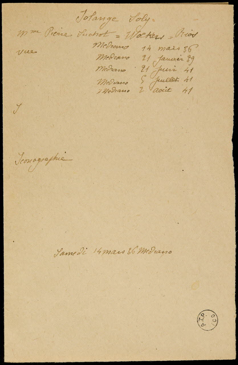 partie d'un ensemble de dessins Solangeg Soly 1968.102.2688 Photo Mucem