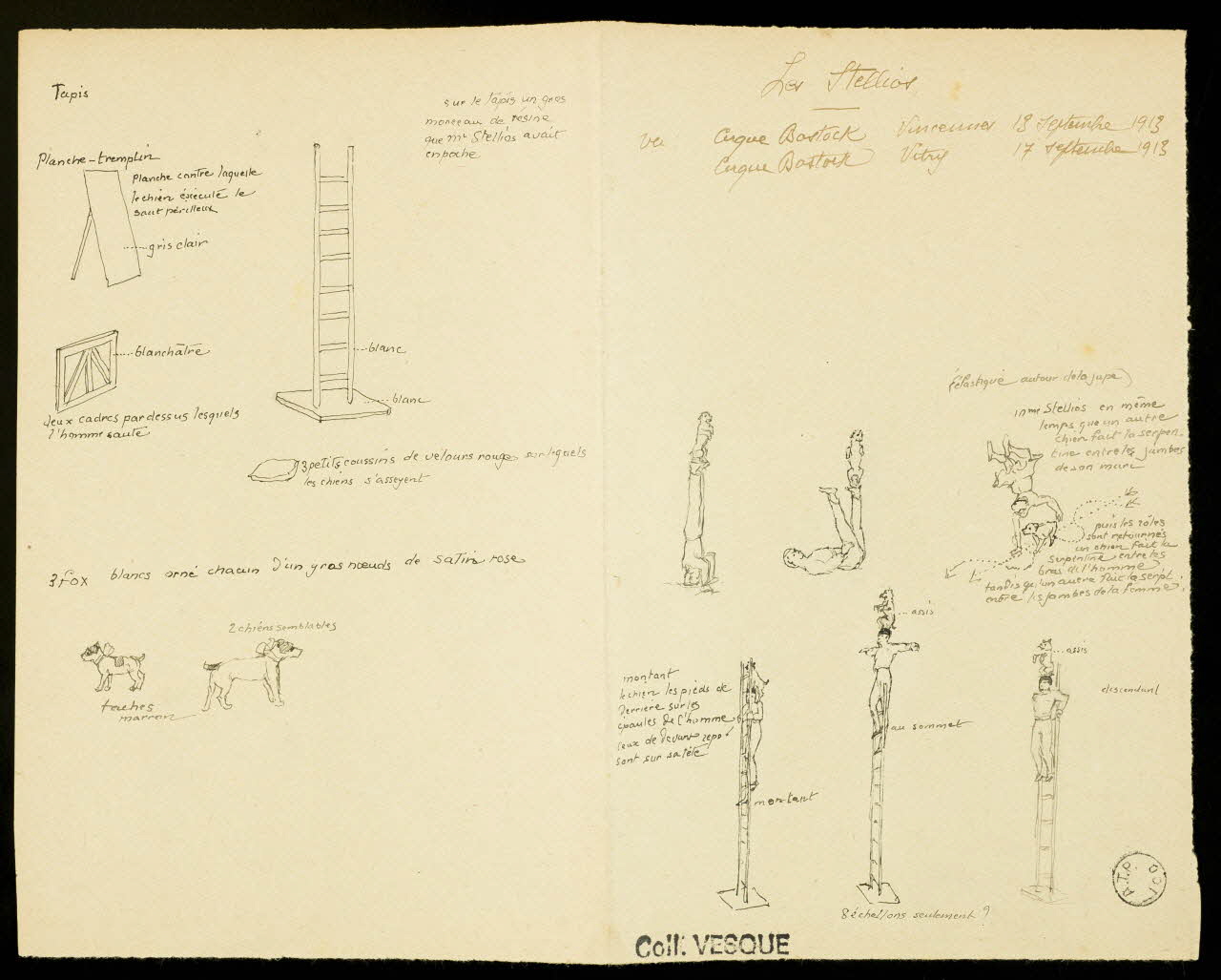 partie d'un ensemble de dessins Les Stellios 1968.102.2702 Photo Mucem
