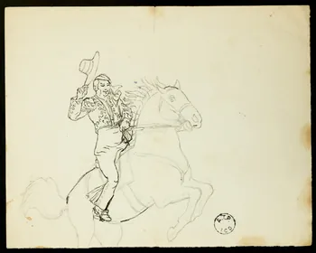 partie d'un ensemble de dessins Numéro équestre 1968.102.2707.4 Photo Mucem