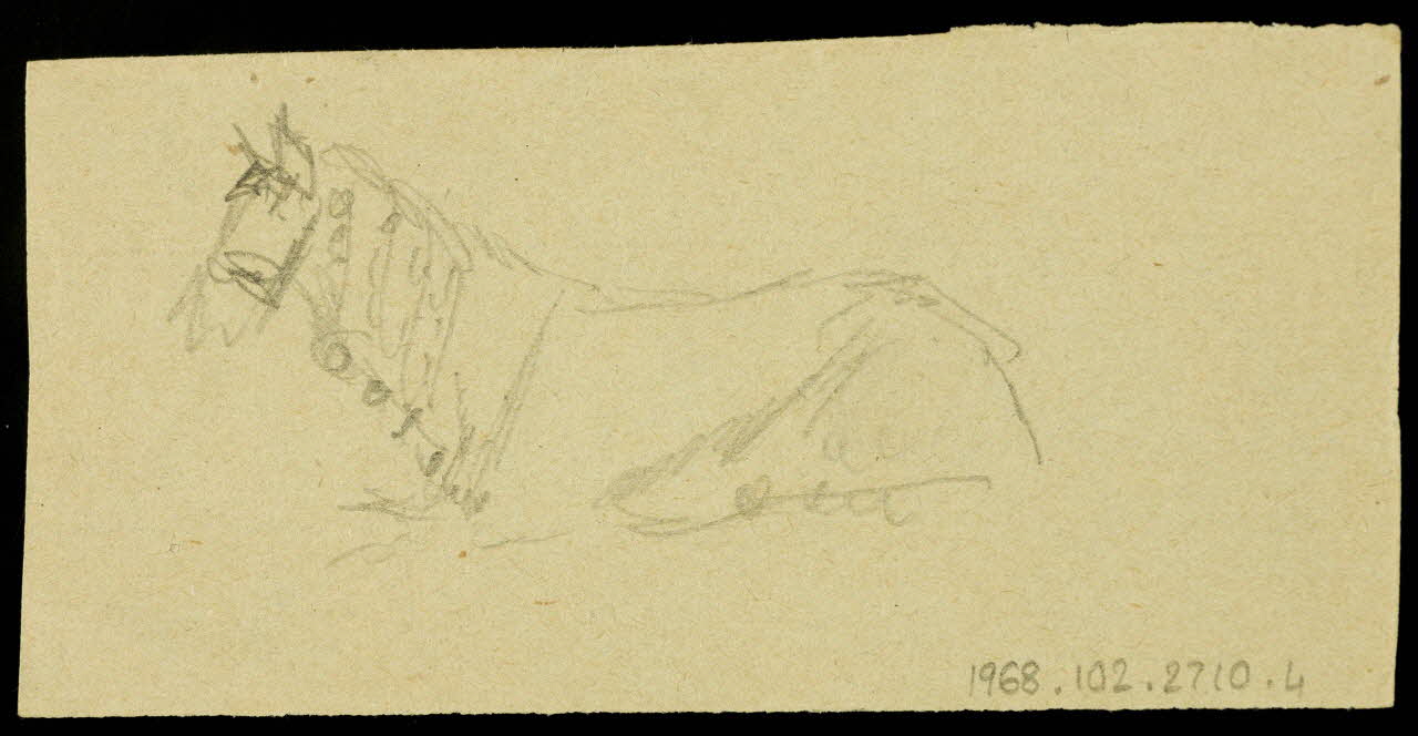 partie d'un ensemble de dessins Harnais de tête du cheval d'école 1968.102.2710.4 Photo Mucem