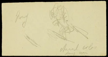 partie d'un ensemble de dessins Ebauche de dessin 1968.102.2710.6 Photo Mucem