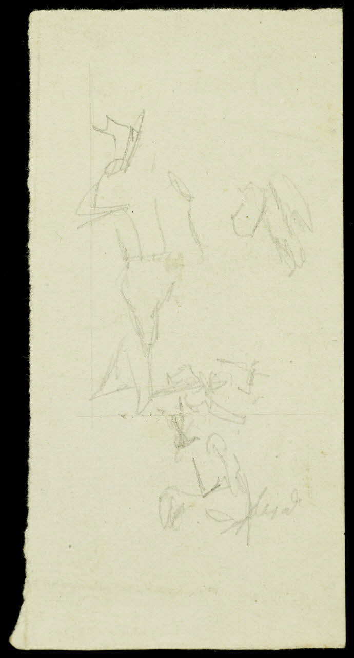 partie d'un ensemble de dessins Ebauche de dessin 1968.102.2710.8 Photo Mucem