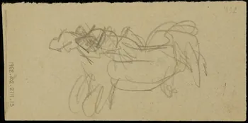 partie d'un ensemble de dessins Ebauche de dessin 1968.102.2711.13 Photo Mucem