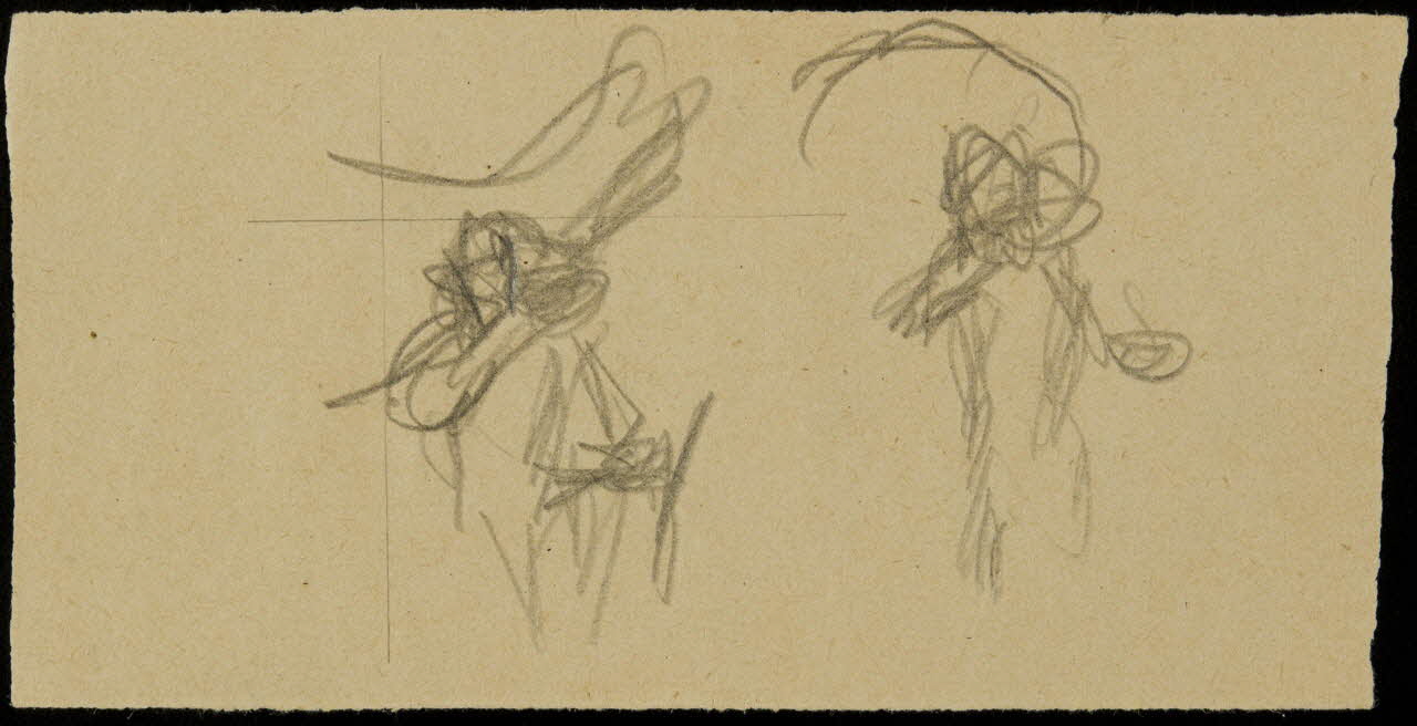 partie d'un ensemble de dessins Ebauche de dessin 1968.102.2712.10 Photo Mucem