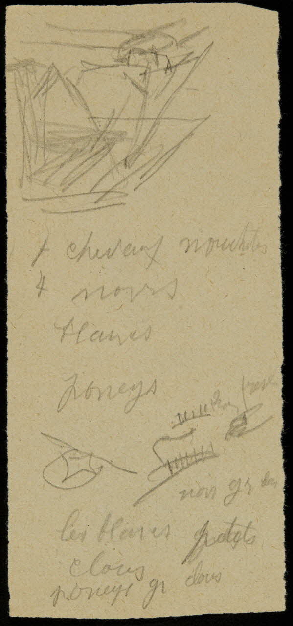 partie d'un ensemble de dessins Ebauche de dessin 1968.102.2712.12 Photo Mucem