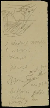 partie d'un ensemble de dessins Ebauche de dessin 1968.102.2712.12 Photo Mucem