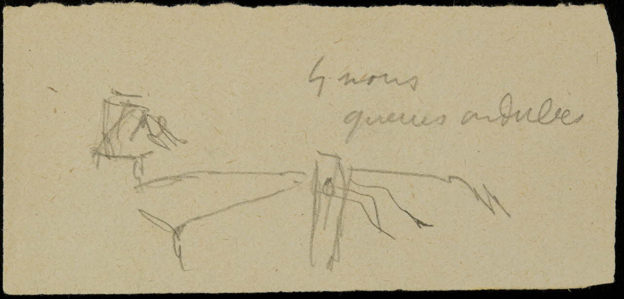 partie d'un ensemble de dessins Ebauche de dessin 1968.102.2712.7 Photo Mucem