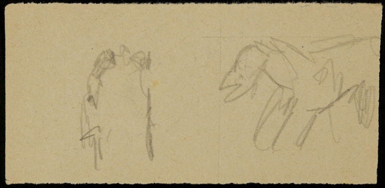 partie d'un ensemble de dessins Ebauche de dessin 1968.102.2713.12 Photo Mucem