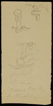 partie d'un ensemble de dessins Costume Cow-boy  de Strassbürger 1968.102.2713.18 Photo Mucem