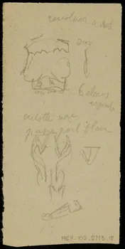 partie d'un ensemble de dessins Costume Cow-boy  de Strassbürger 1968.102.2713.18 Photo Mucem