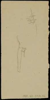partie d'un ensemble de dessins Ebauche de dessin 1968.102.2713.24 Photo Mucem