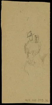 partie d'un ensemble de dessins Ebauche de dessin 1968.102.2713.26 Photo Mucem