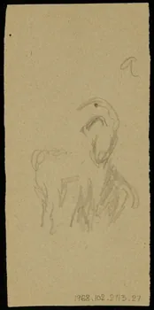 partie d'un ensemble de dessins Ebauche de dessin 1968.102.2713.27 Photo Mucem