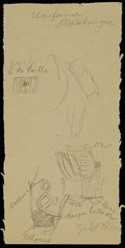 partie d'un ensemble de dessins Uniforme  Strassburger 1968.102.2713.3 Photo Mucem