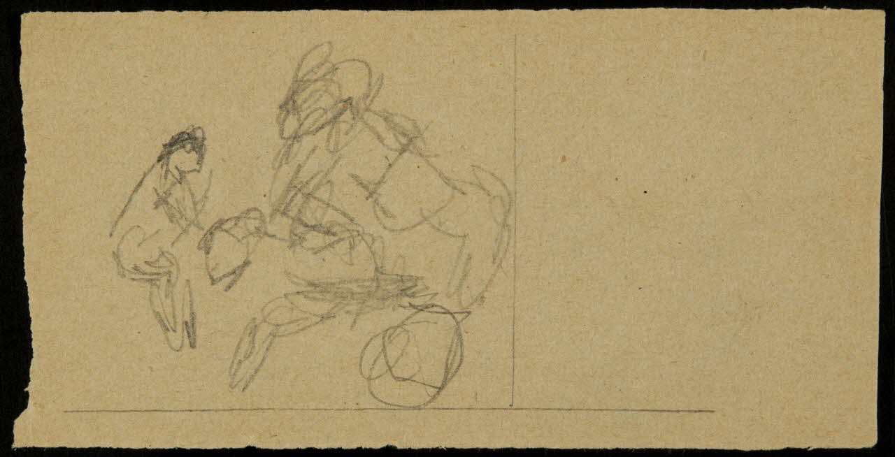 partie d'un ensemble de dessins Ebauche de dessin 1968.102.2713.8 Photo Mucem