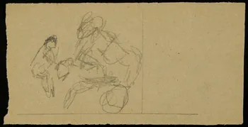 partie d'un ensemble de dessins Ebauche de dessin 1968.102.2713.8 Photo Mucem