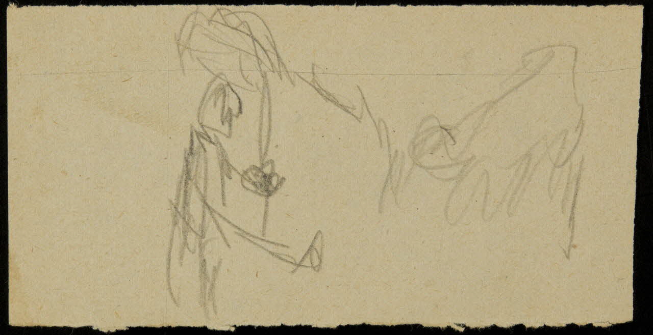 partie d'un ensemble de dessins Ebauche de dessin 1968.102.2713.9 Photo Mucem