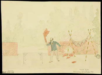 partie d'un ensemble de dessins Frank Sylvo  Alhambra, 23 Septembre 1909 1968.102.2725 Photo Mucem